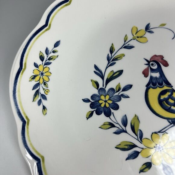 Vintage Nikko Japan Rooster Early Bird 11 1/4" Serving Plate Platter - Picture 3 of 7